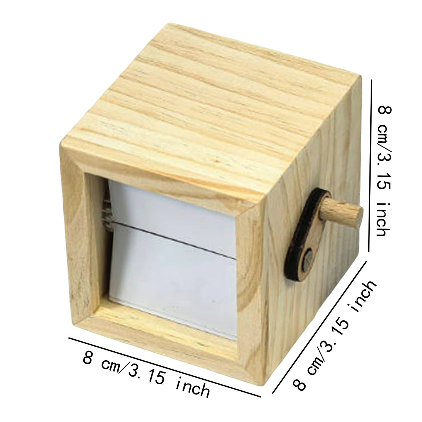 DIY Hand-Crank Photo Flipbook Display Box Page Turning Album Can Store 8/16 Photos for Wedding Anniversary Commemorative Gift