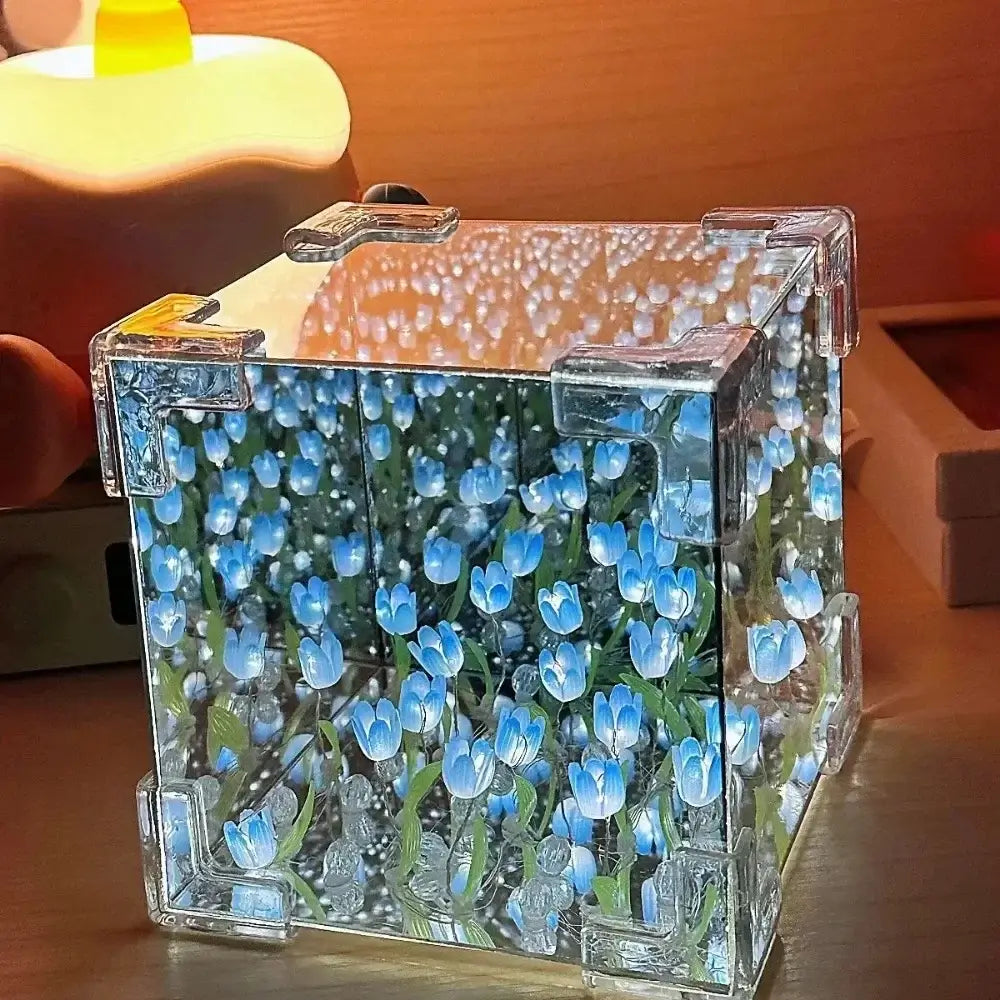 Floral Mirror Cube