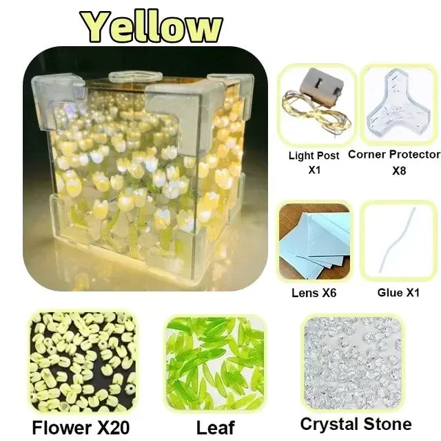 Floral Mirror Cube