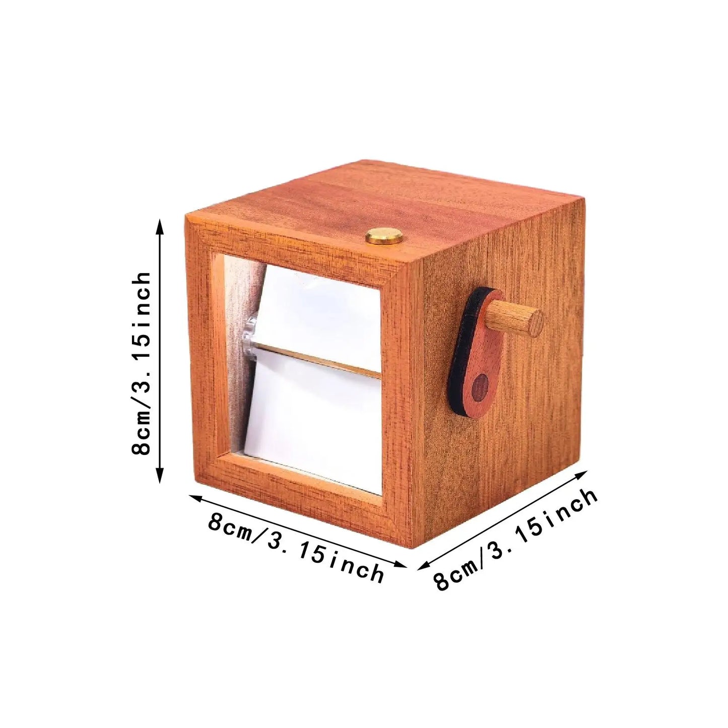 DIY Hand-Crank Photo Flipbook Display Box Page Turning Album Can Store 8/16 Photos for Wedding Anniversary Commemorative Gift