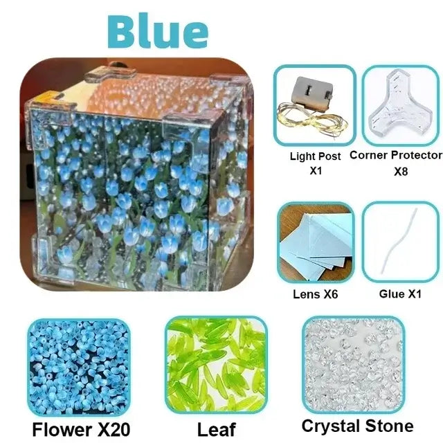 Floral Mirror Cube