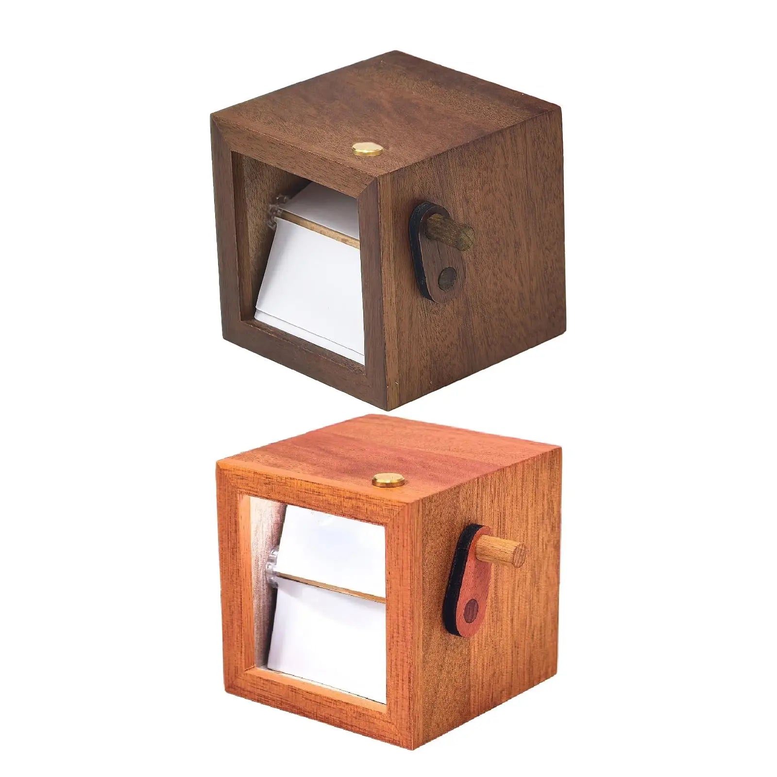 DIY Hand-Crank Photo Flipbook Display Box Page Turning Album Can Store 8/16 Photos for Wedding Anniversary Commemorative Gift