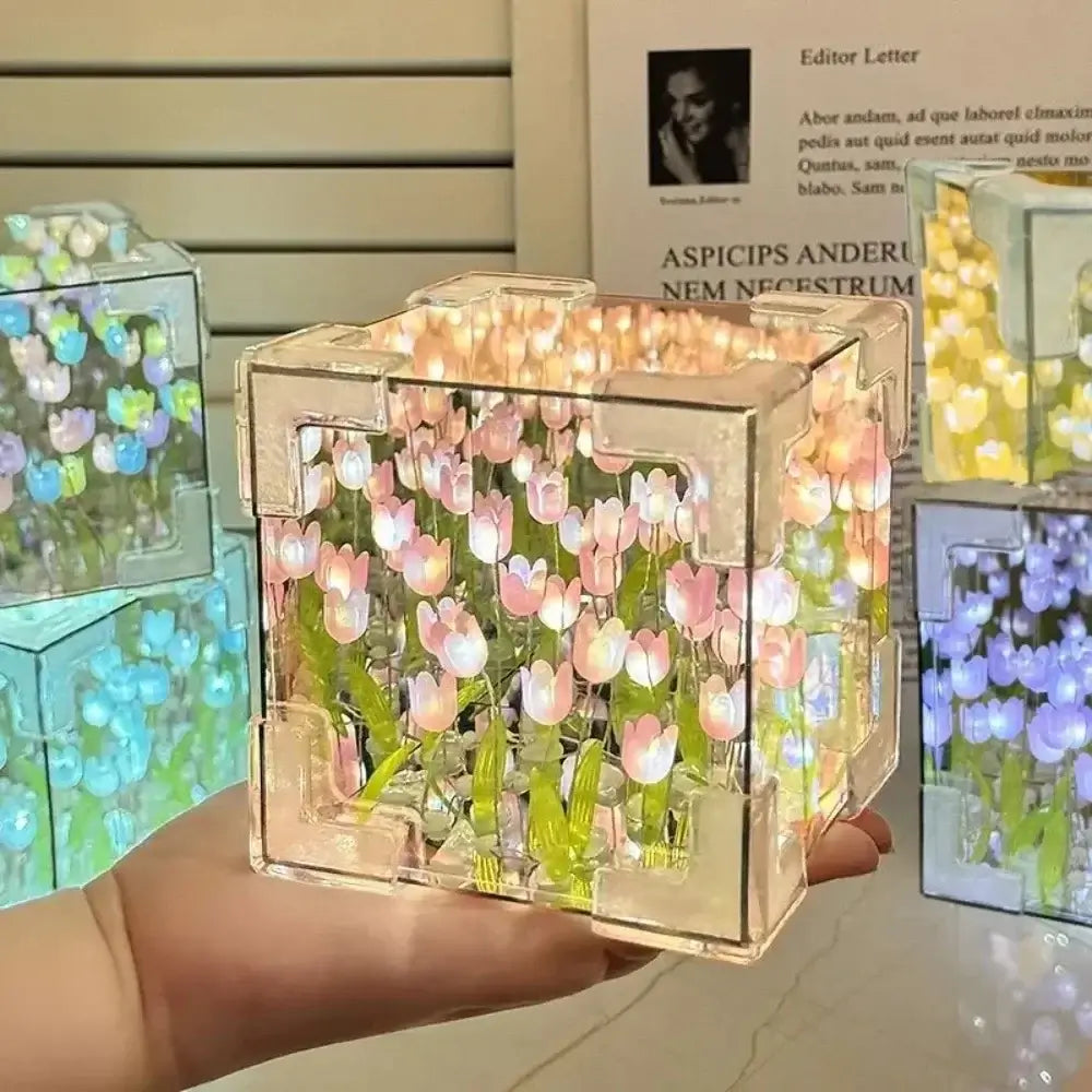 Floral Mirror Cube
