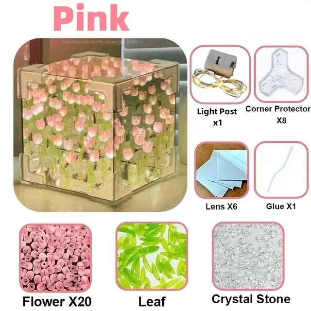 Floral Mirror Cube
