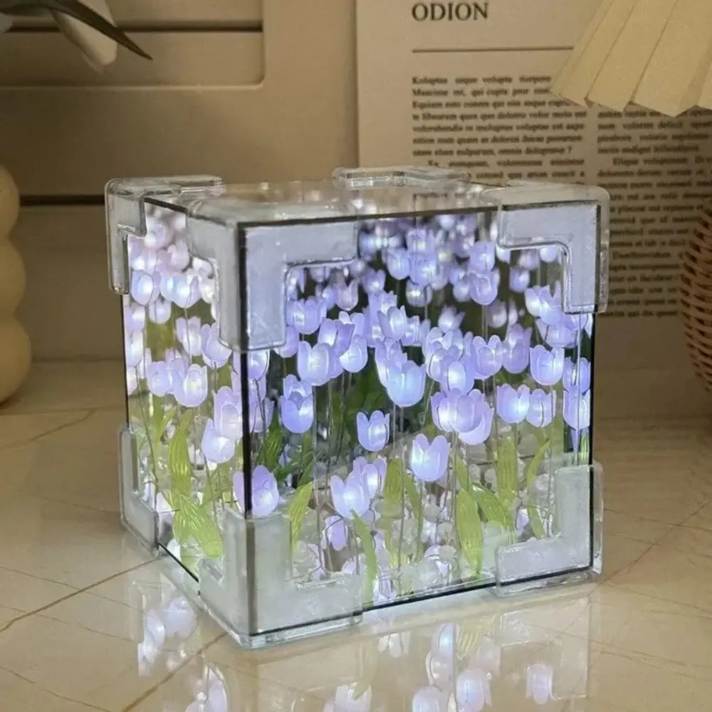 Floral Mirror Cube