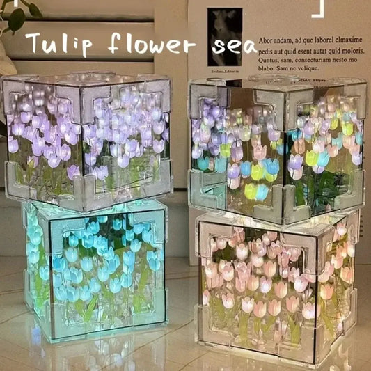 Floral Mirror Cube