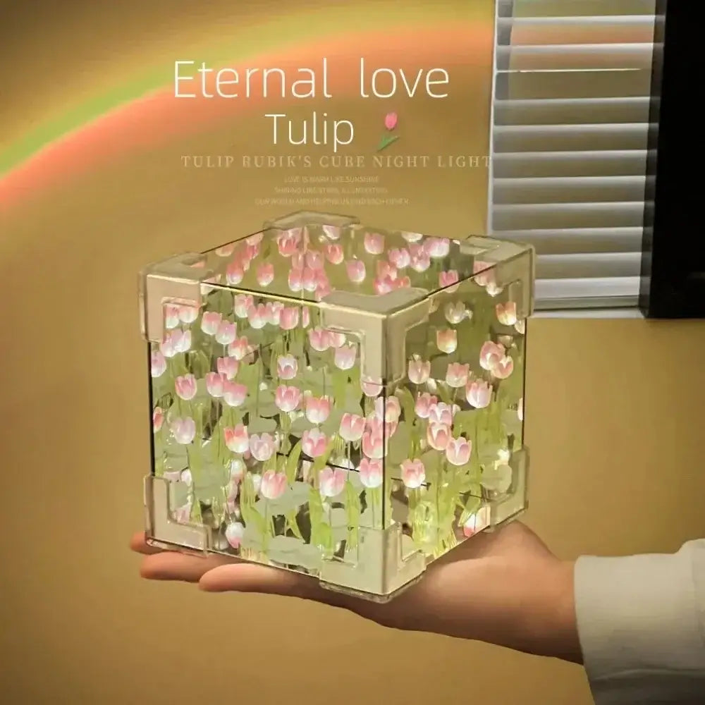 Floral Mirror Cube